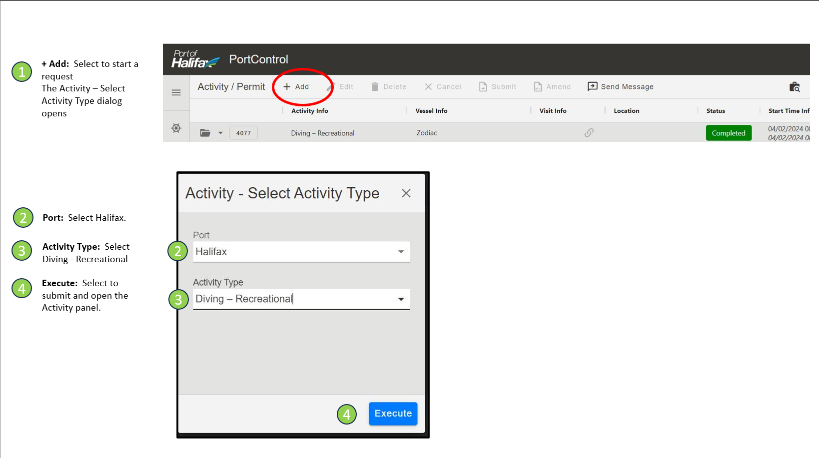 Step 1: Port Control Login